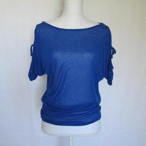 New Women’s Gaby Medium Blue Short Sleeves Fashion Summer Top Size M